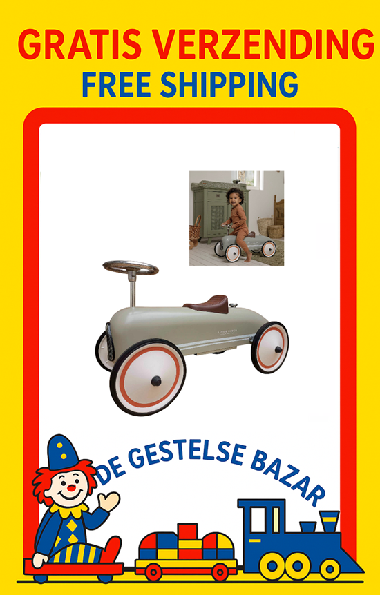 Little Dutch Retro Loopauto OLIVE Green 1+ 