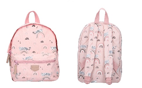 Rugzak Kidzroom Mini Regenbogen met Poes Roze