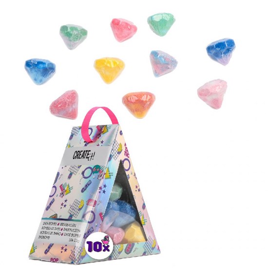 Create It! Poptastic Bruisballen 10 Pack Diamant Colors 