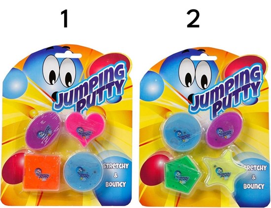 4 Potjes Jumping Putty Neon Colors 
