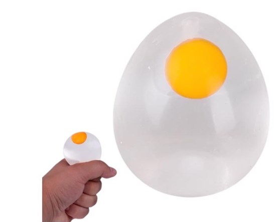 Squishy Splash Egg Knijpfiguur  op Kaart 3+ 