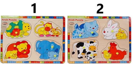 big tree Moeder met Kind Dieren knopjes puzzel 12mnd+ 