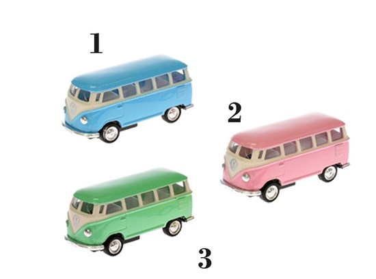 Kinsmart VW Classic Bus 1962 Assorti Pastelkleuren 