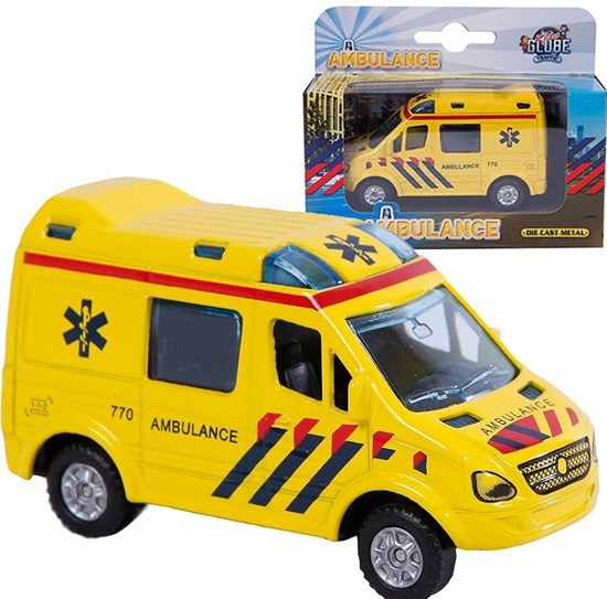 Kids Globe Nederlandse Ambulance Bus pull back 9cm