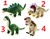 Grote Pluche Dinosaurus ass.kleuren 36cm 