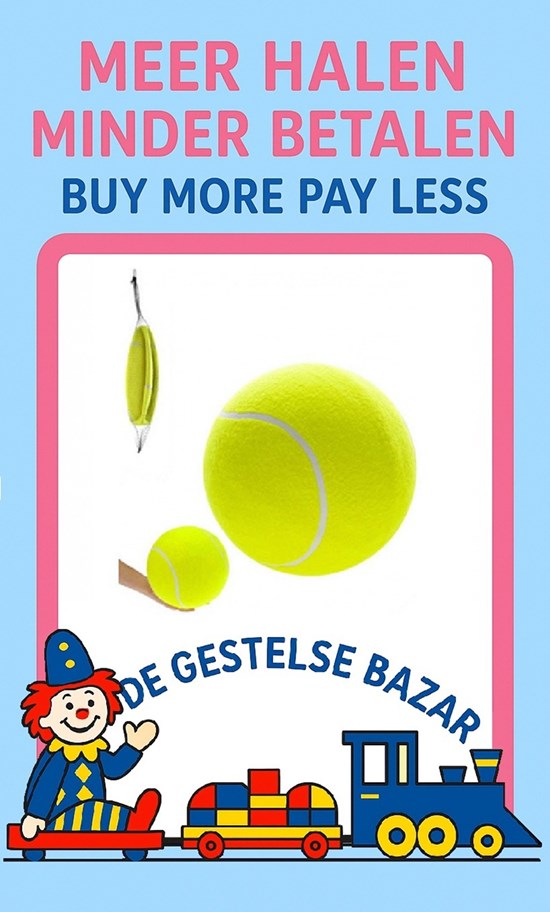 Game Time Super GROTE Tennisbal circa  24cm 