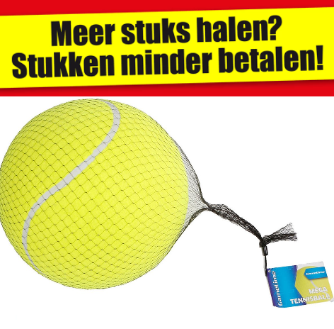 Game Time Super GROTE Tennisbal circa  24cm 