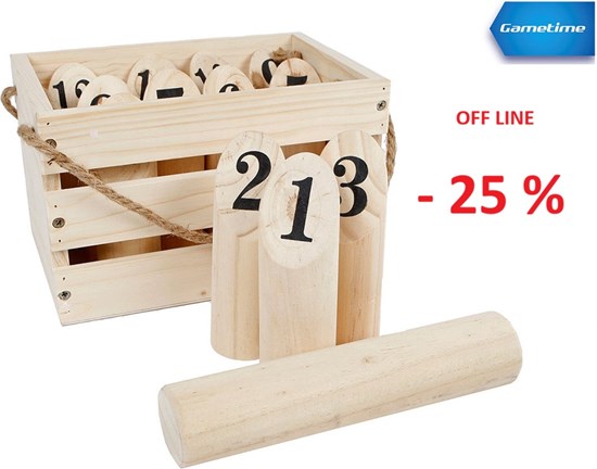 Gametime Kubb Scandinavisch Houten Werpspel in Kist  