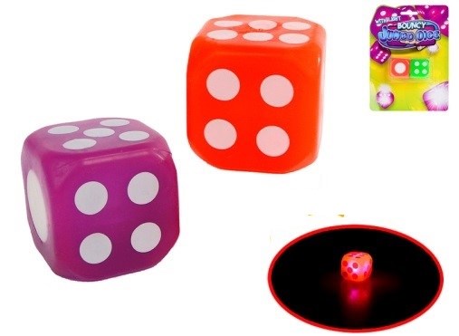 GROTE Dobbelstenen met Licht 2stuks 