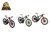 Mountainbike assorti kleuren circa 17½cm 