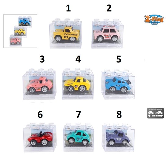 2-play Die Cast Pull Back Auto 6½cm