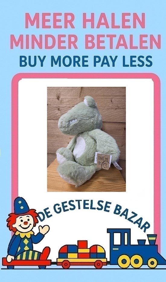 Take Me Home Pluche Crocodino Groen circa 30cm 0mnd+ 