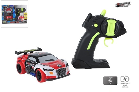 Roadster RC Rally Auto met Accu en Licht Rood 2.4Ghz  