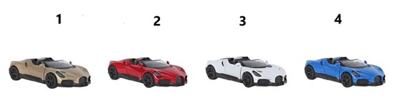 Kinsmart Bugatti Mistral assorti kleuren 