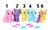 Unicorn Figuur met Haar en Draaibaar Hoofd assorti  