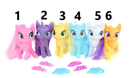 Unicorn Figuur met Haar en Draaibaar Hoofd assorti  