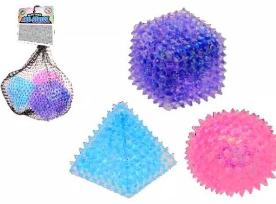 Glamour Squishy Antistress Knijpvormpje Netje 3stuks ass circa 4cm 