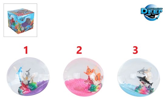 Destination Deep Oceaan Bal circa 9cm met Zeedieren assorti 