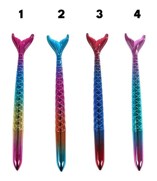 Mermaid Stars Zeemeerminstaart Pen ass.16cm 