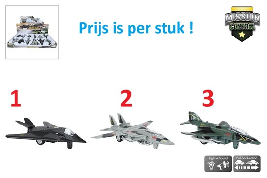 Mission Control Straaljager met Licht en Geluid ass. 15½cm 4+ 