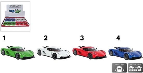 Kinsmart Koenigsegg Jesko Absolut ass.kleuren 13cm 3+ 