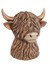 Spaarpot Highlander Bruin polystone circa 11x11x12cm