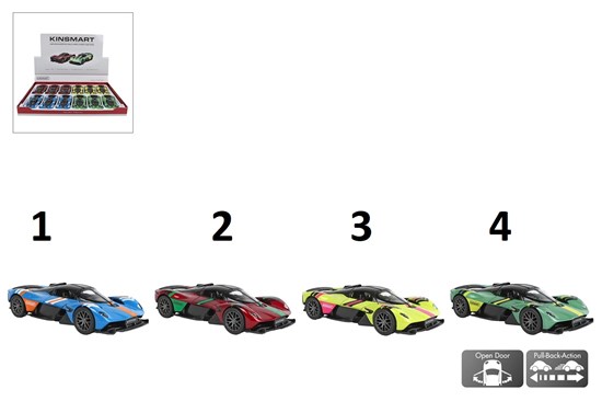 Kinsmart Aston Martin Valkyrie Livery Edition circa 13cm ass.kleuren 