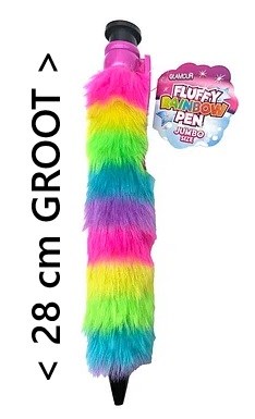 Glamour Fluffy JUMBO Pen Rainbow circa 28cm 