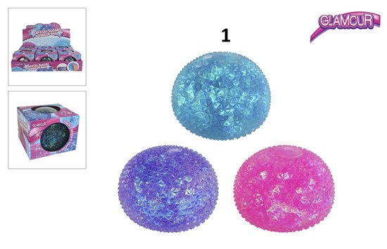 Glamour MEGA Kristal Sugar Stressbal circa 750gram assorti circa 10cm 