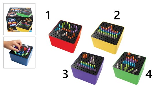 Pin Pegboard LED Lichtkunst Maken met circa 150 Pins ass.circa  8½cm 