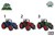 Kids Globe Tractor pull back circa 12cm ass.kleuren 