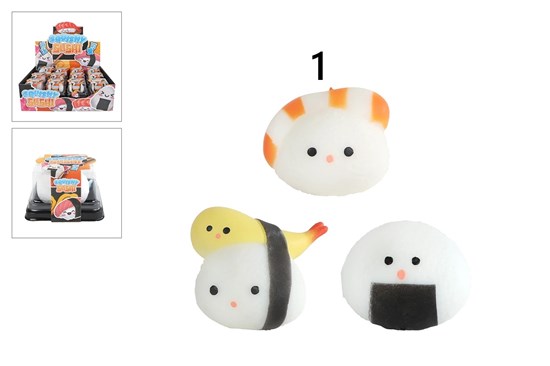 Kawaii Fidget Sushi Vriendje circa 5cm inTake Away Doosje 3+ 