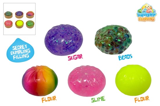 Kawaii Fidget Dumpling Secret Mix 5,8cm in Stoommand 6½cm 