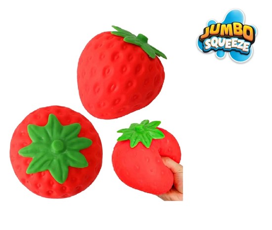 JUMBO Squeezie Aardbei circa 14x14x15cm 3+