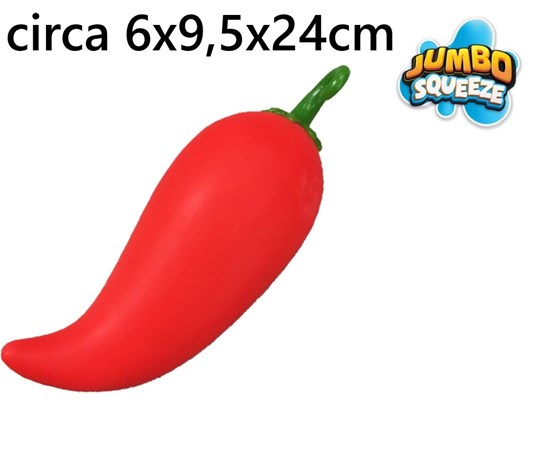 JUMBO Squuze Spicy Rode Peper circa 6x9½x24cm 3+