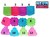 Neon Squueze Sugar Bubble Shapes circa 5cm assorti 