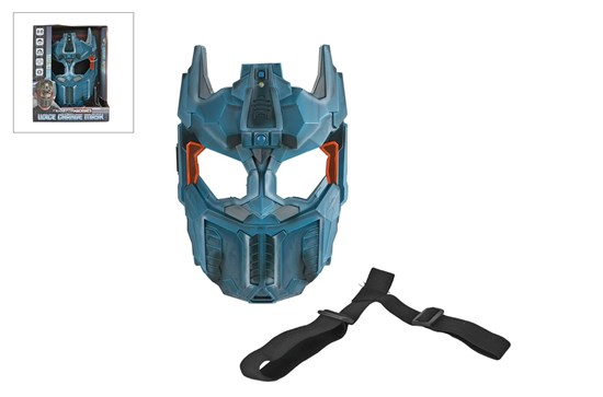 TransforMACHINES Stem Vervorm Masker Blauw met 5 Geluidsfuncties circa 24cm 
