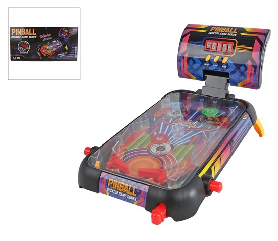 Arcade Desktop Flipperspel met Licht en Geluid circa 17x22x18cm 