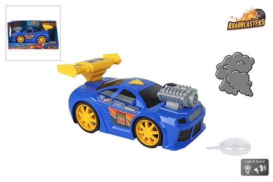 Roadblasters Raceauto met Licht, Geluid EN Rook circa 20cm  