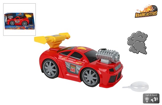 Roadblasters Raceauto met Licht, Geluid EN Rook circa 20cm Rood 