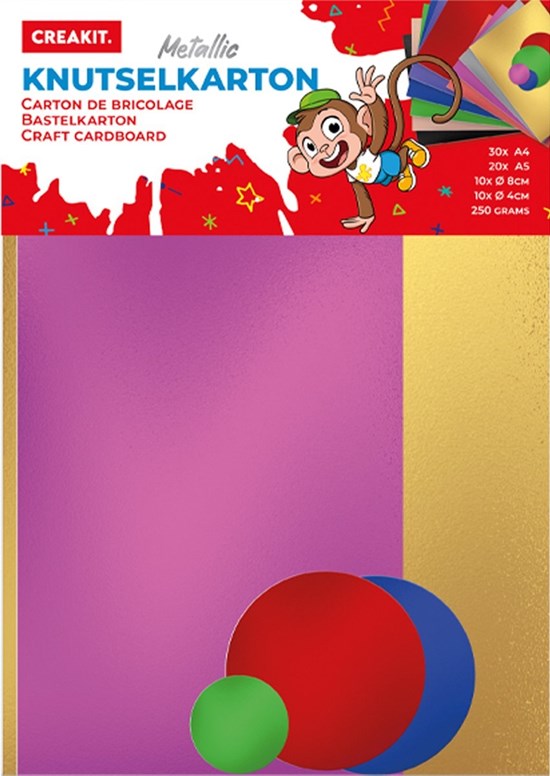 CreaKit Knutselkarton set Diverse Maten Metallic KIDS 