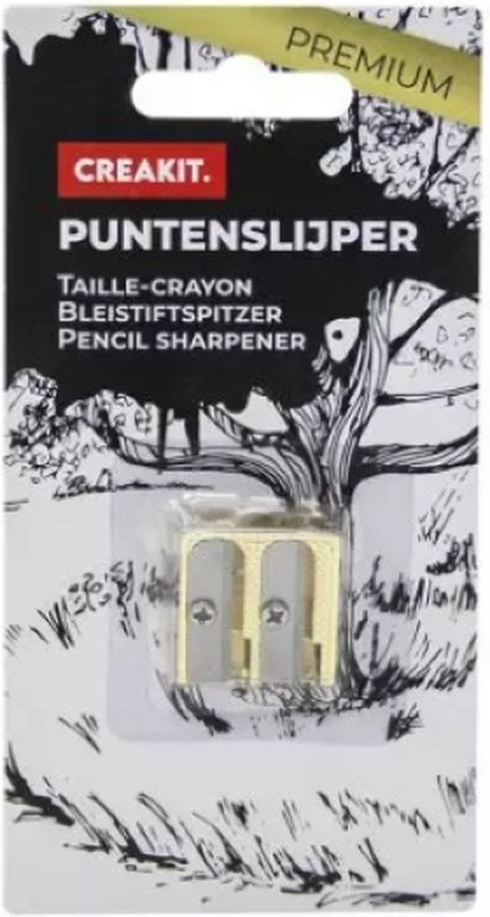 CreaKit Dubbel Metalen Premium Puntenslijper op Kaart 