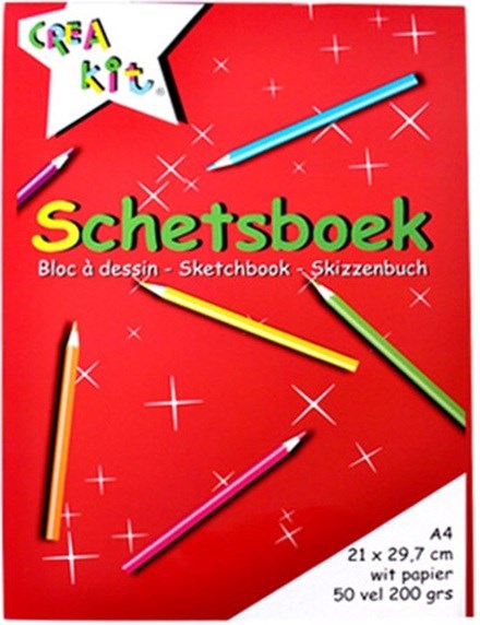 Creakit Schetsboek met Aap A4 Formaat 200grams 