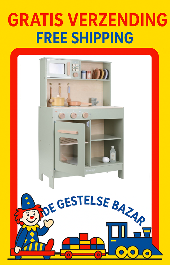 Little Dutch Houten Speelkeuken Mint Color FSC 3+