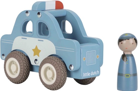 Little Dutch Houten met Figuur Politiewagen FSC 18mnd+ 