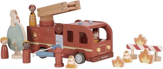 Little Dutch Houten Brandweerwagenset met Figuren FSC 2+ 