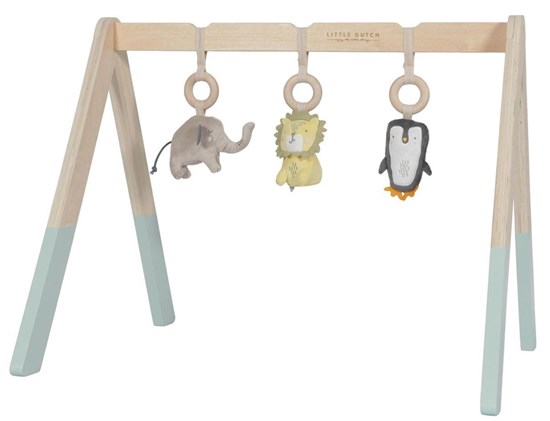 little dutch Houten Babygym met Speeltjes  Mint 0mnd+ 