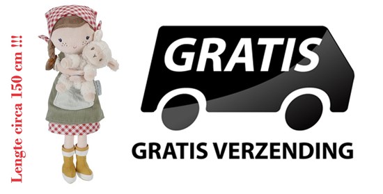 Little Dutch Boerin Rosa met Schaap circa 150cm GROOT 