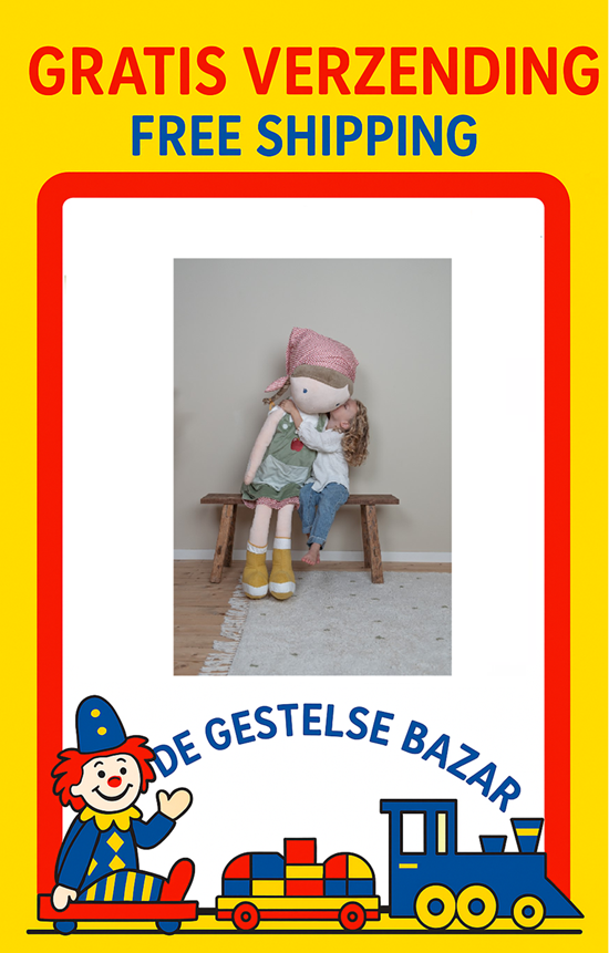 Little Dutch Boerin Rosa met Schaap circa 150cm GROOT 