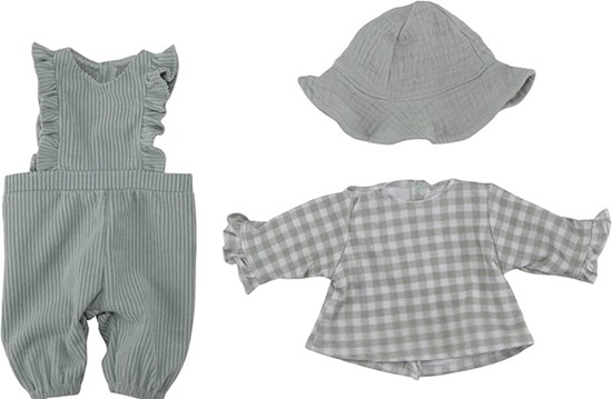 Little Dutch Babypop Kleding  Green Check 18mnd+   